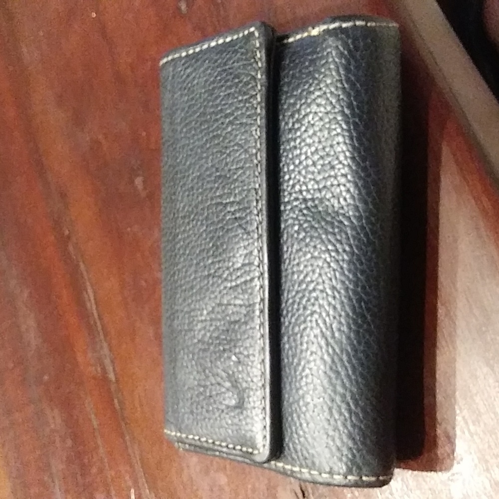 Black leather wallet